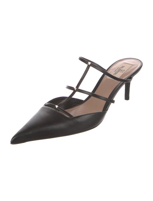 Valentino Rockstud Accents Leather Mules