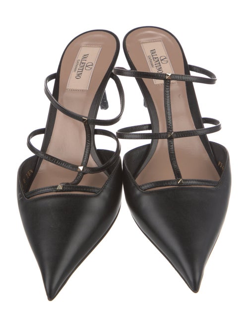 Valentino Rockstud Accents Leather Mules
