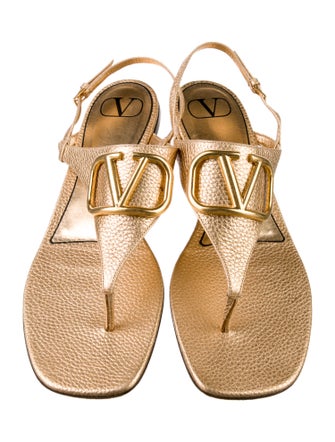 Valentino Leather Slingback Sandals