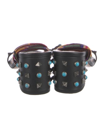 Valentino Rockstud Accents Leather Sandals