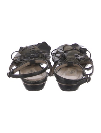 Valentino Rockstud Accents Leather Slingback Sandals