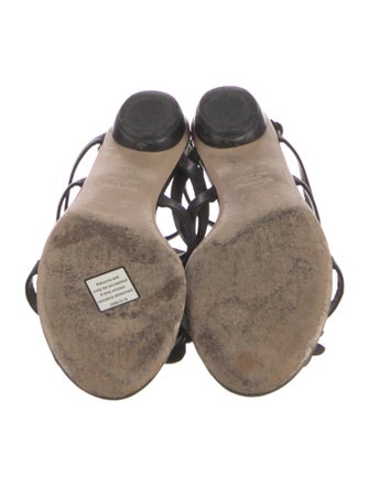 Valentino Rockstud Accents Leather Slingback Sandals