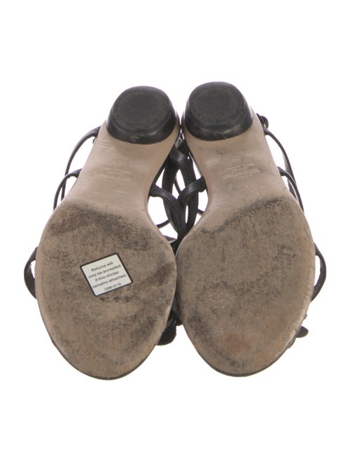 Valentino Rockstud Accents Leather Slingback Sandals