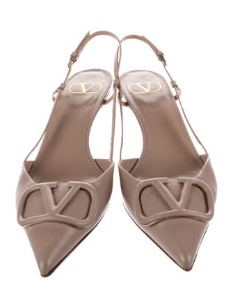 Valentino Leather Slingback Pumps