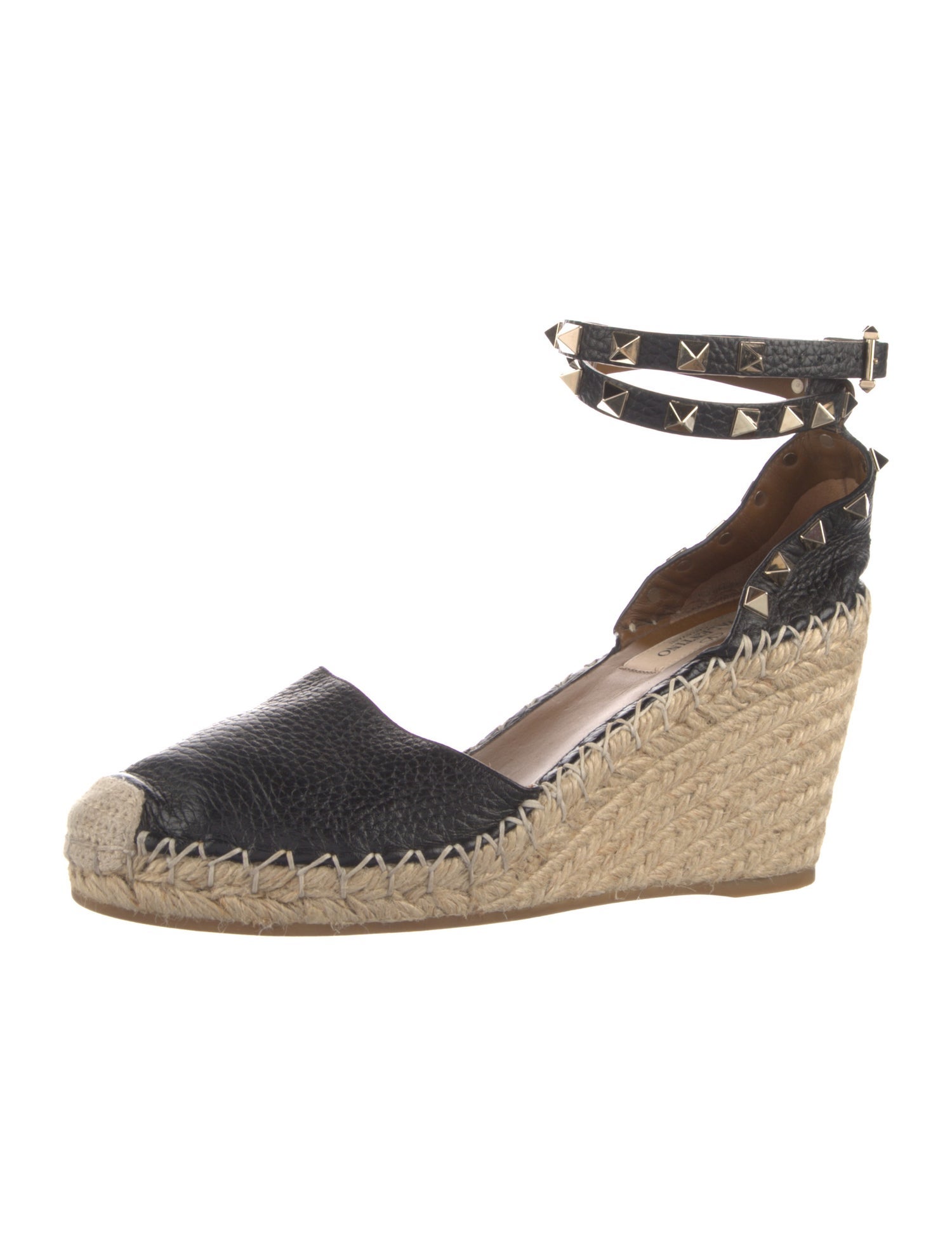 Valentino Rockstud Accents Leather D'Orsay Pumps