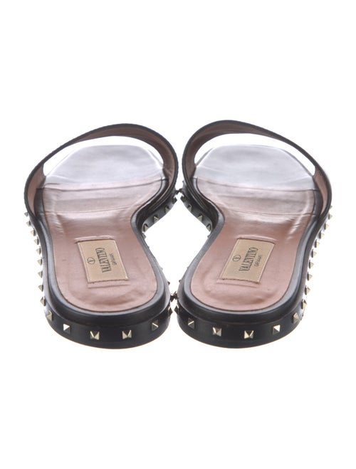 Valentino Rockstud Accents Leather Slides