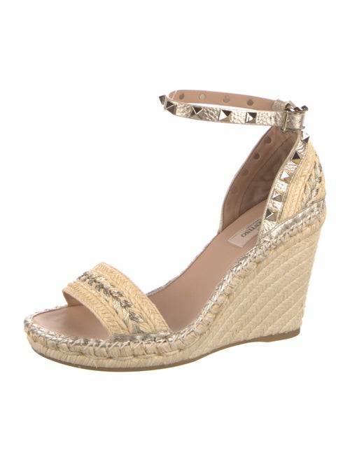 Valentino Straw Glitter Accents Espadrilles