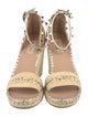 Valentino Straw Glitter Accents Espadrilles