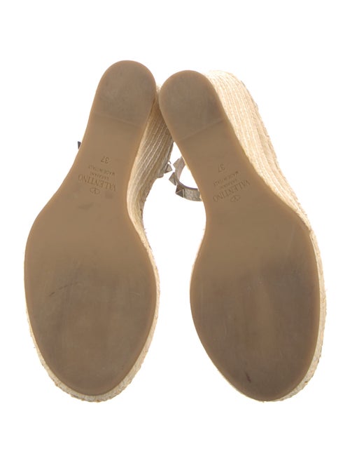 Valentino Straw Glitter Accents Espadrilles
