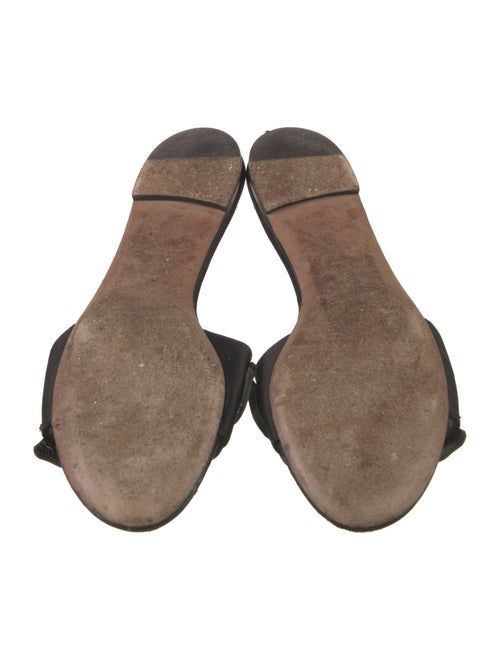 Valentino Leather Floral Print Slides