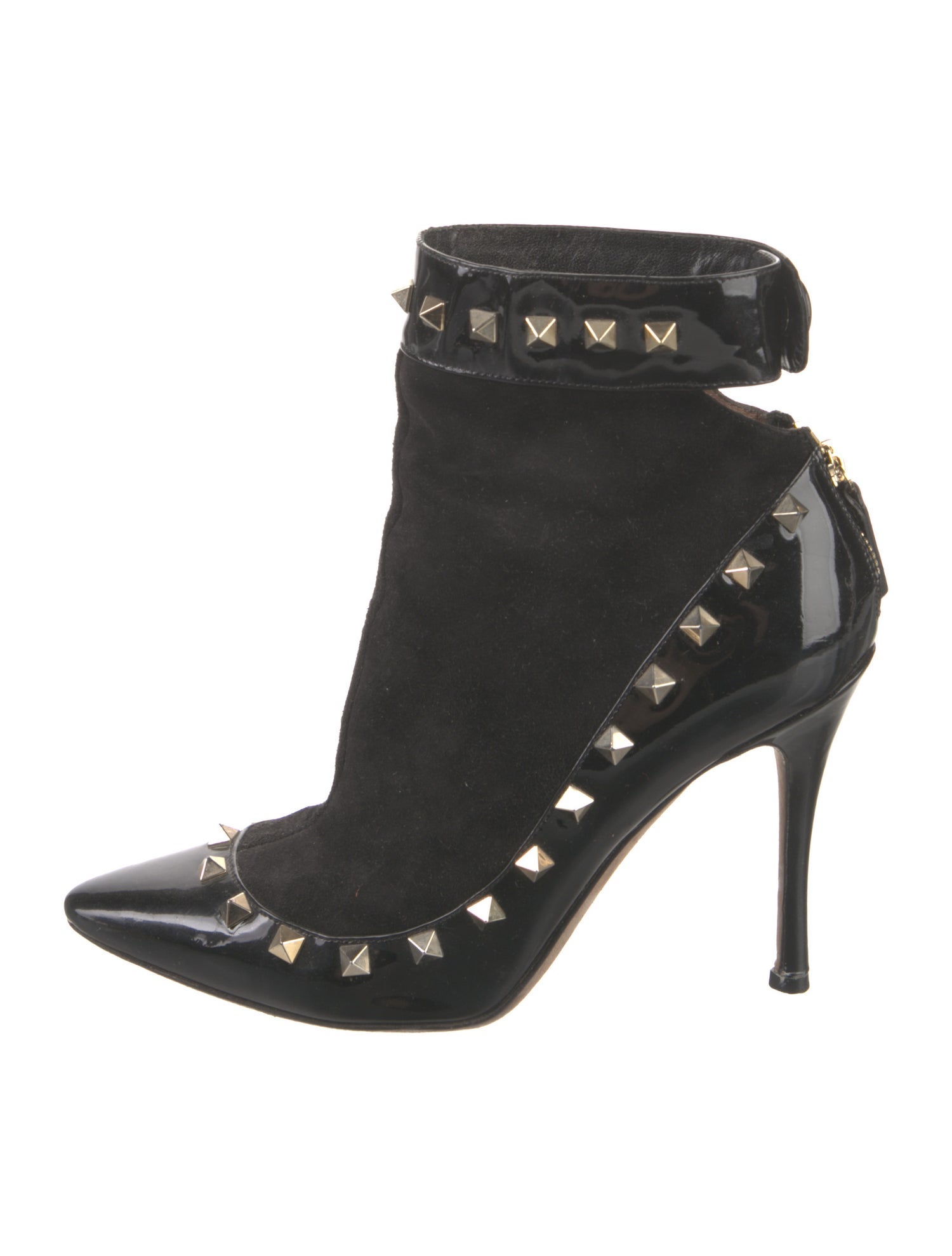 Valentino Rockstud Accents Suede Boots