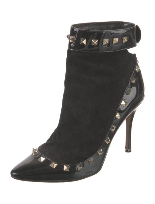 Valentino Rockstud Accents Suede Boots