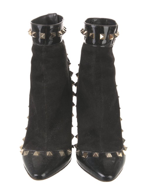 Valentino Rockstud Accents Suede Boots