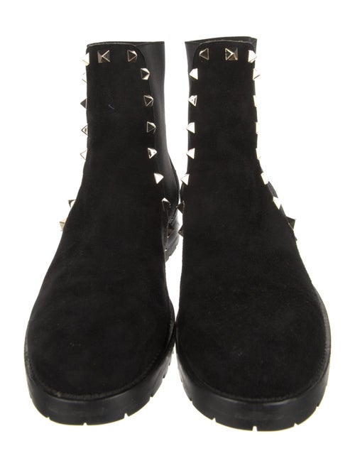 Valentino Rockstud Accents Suede Chelsea Boots