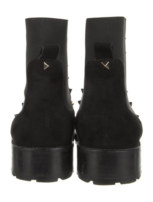 Valentino Rockstud Accents Suede Chelsea Boots