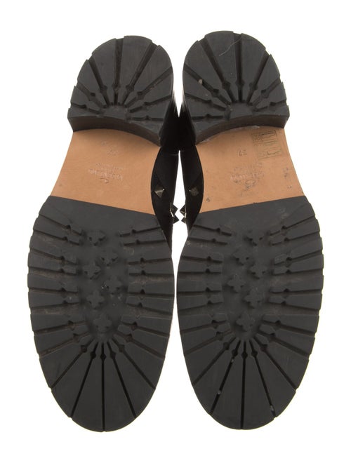 Valentino Rockstud Accents Suede Chelsea Boots