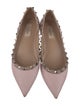 Valentino Rockstud Accents Patent Leather Ballet Flats