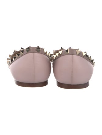 Valentino Rockstud Accents Patent Leather Ballet Flats