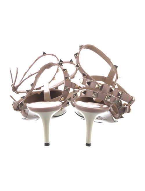 Valentino Rockstud Accents Patent Leather T-Strap Pumps