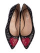 Valentino Quilted Pattern Leather Ballet Flats