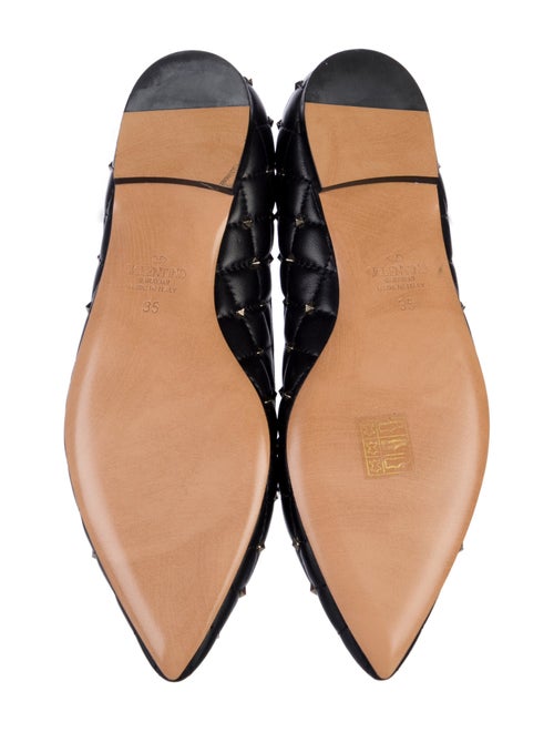Valentino Quilted Pattern Leather Ballet Flats
