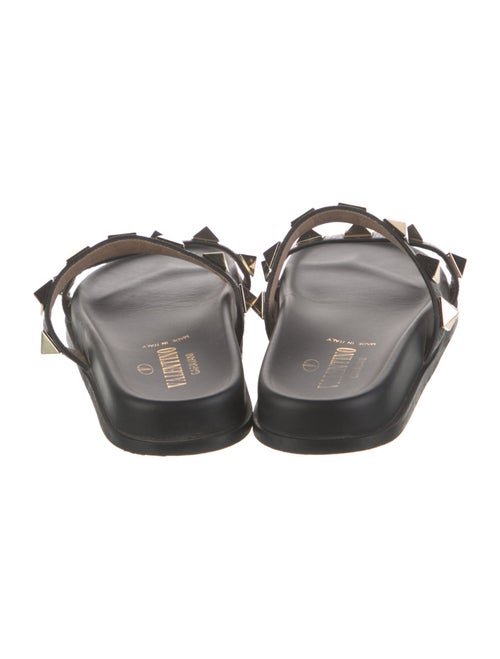 Valentino Rockstud Accents Leather Slides