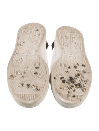 Valentino Rockstud Accents Leather Sneakers