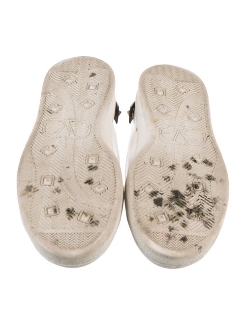 Valentino Rockstud Accents Leather Sneakers