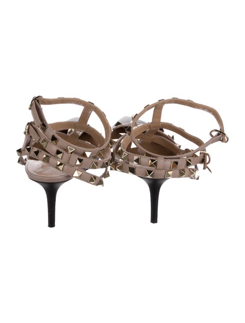 Valentino Rockstud Accents Leather T-Strap Pumps