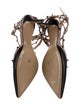 Valentino Rockstud Accents Leather T-Strap Pumps