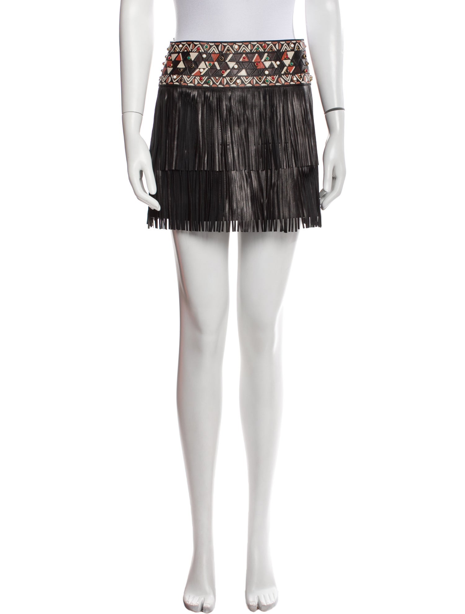 Valentino Leather Mini Skirt