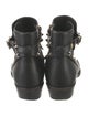 Valentino Rockstud Accents Leather Moto Boots