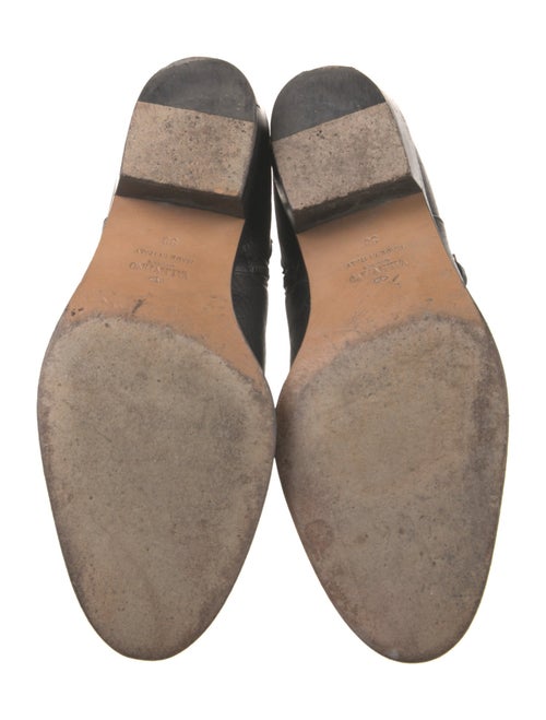 Valentino Rockstud Accents Leather Moto Boots