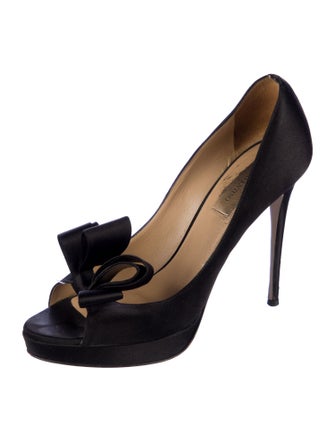Valentino Satin Bow Accents Pumps