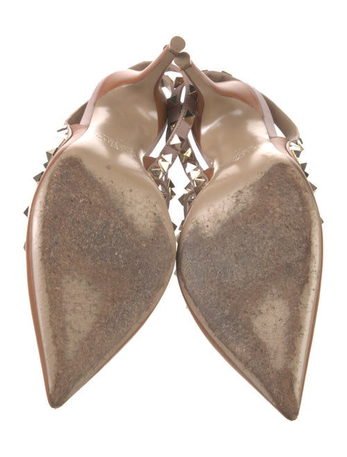 Valentino Rockstud Accents Leather T-Strap Pumps