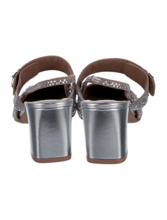 Valentino Crystal Crystal Embellishments Slingback Pumps