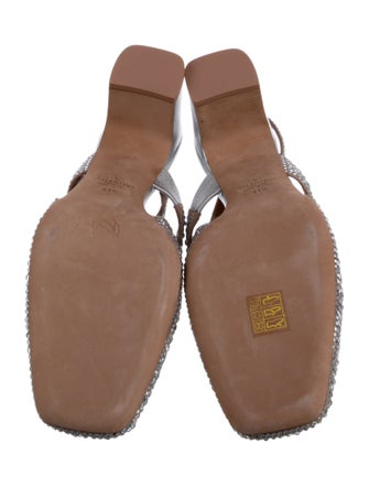 Valentino Crystal Crystal Embellishments Slingback Pumps