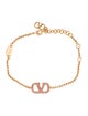 Valentino Crystal VLogo Signature Link Bracelet