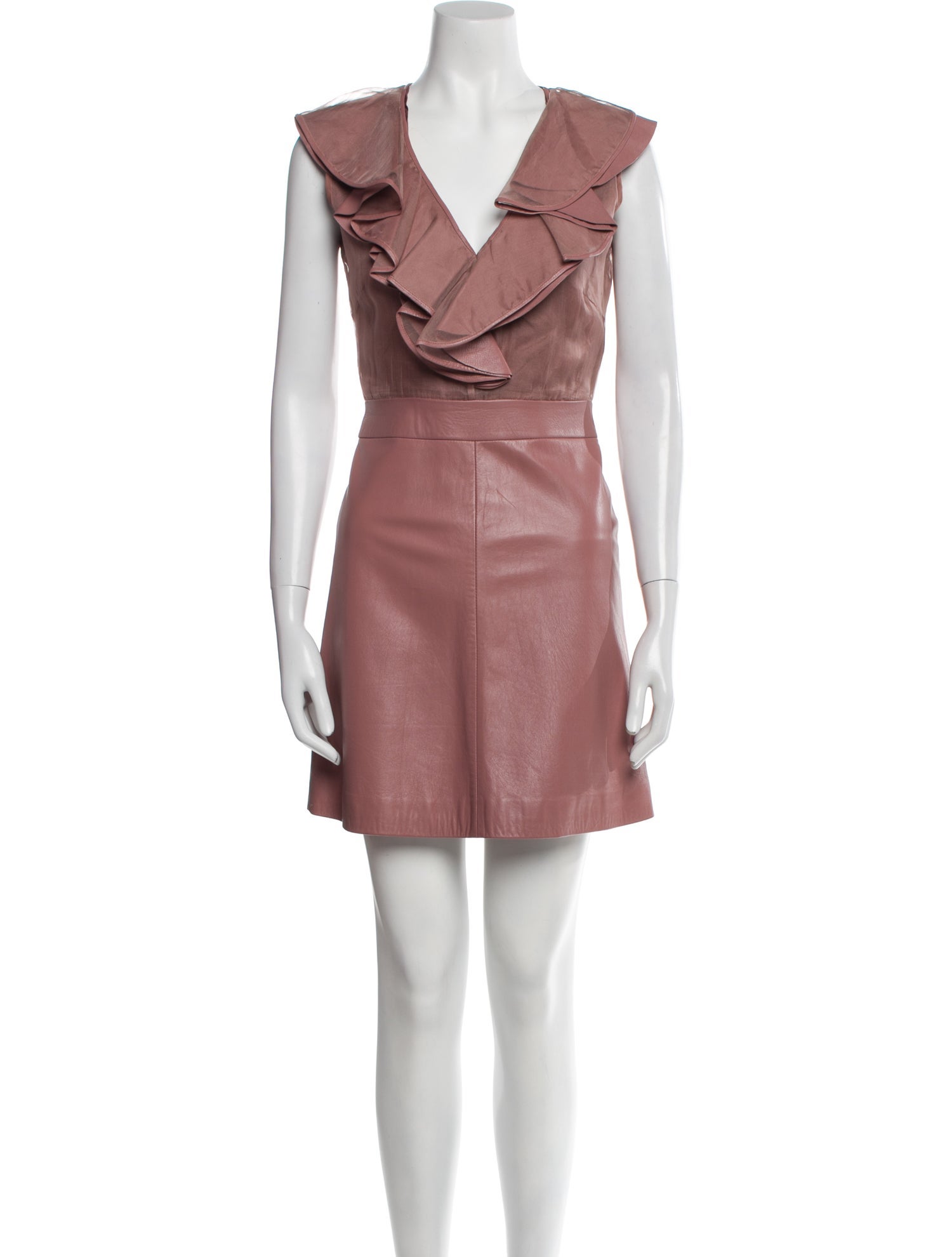 Valentino Lambskin Mini Dress
