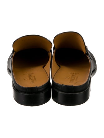 Valentino Rockstud Accents Leather Loafers