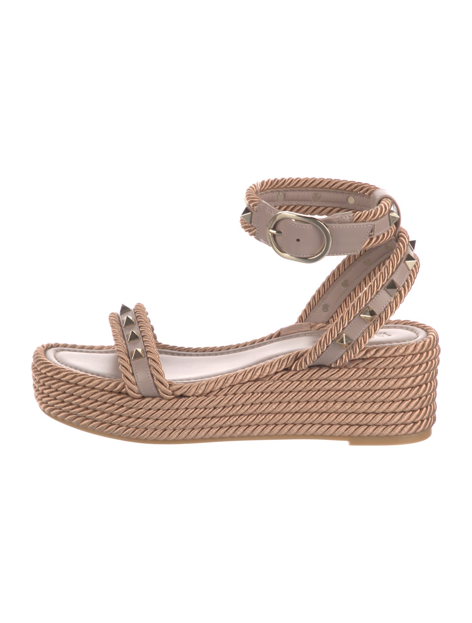 Valentino Rockstud Accents Leather Slingback Pumps