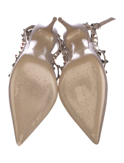 Valentino Rockstud Accents Leather T-Strap Pumps