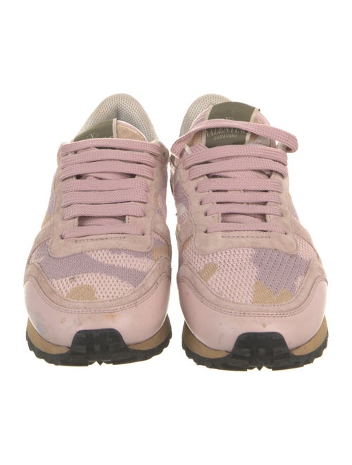 Valentino Rockstud Accents Mesh Athletic Sneakers