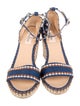 Valentino Rockstud Accents Denim Espadrilles