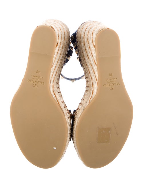 Valentino Rockstud Accents Denim Espadrilles