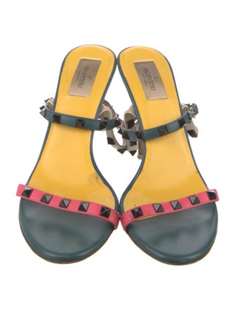 Valentino Rockstud Accents Leather Sandals
