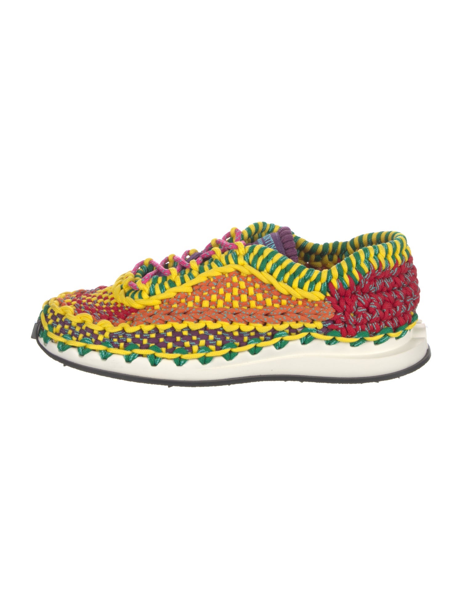 Valentino Printed Braided Accents Sneakers