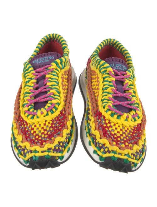 Valentino Printed Braided Accents Sneakers