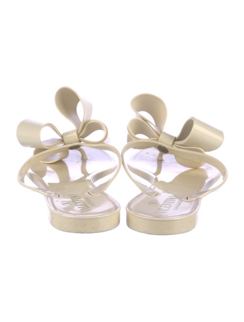 Valentino Rubber Bow Accents Slides