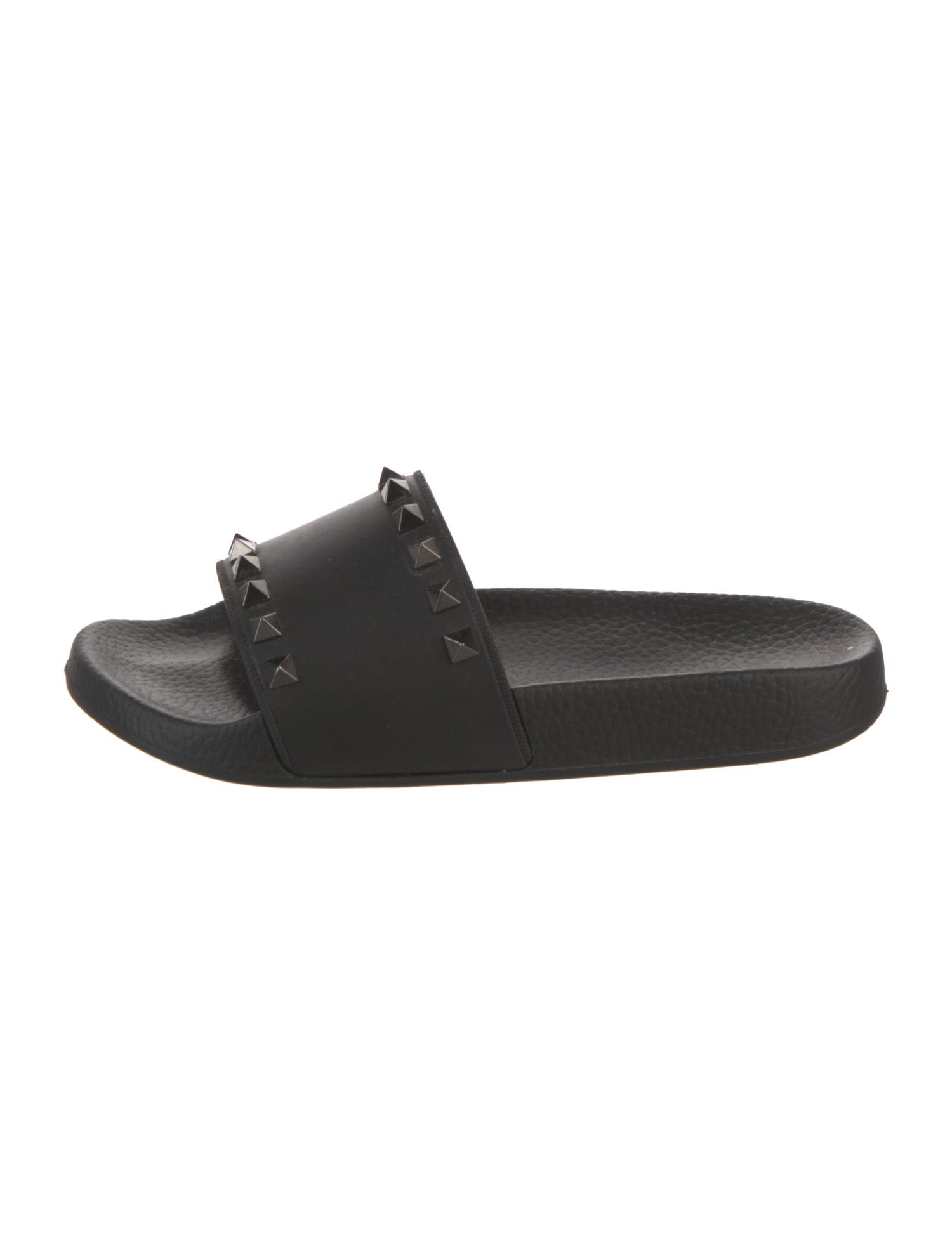 Valentino Rockstud Accents Rubber Slides